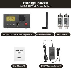 진공관 앰프 AIYIMA T5 V2.0 하이파이 블루투스 5.1 헤드폰 VU 계량기 클래스 D 2.0 채널 스테레오 파워 160W 2, T5 V2.0 with US