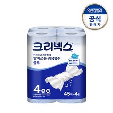 크리넥스 빨아쓰는 위생행주 블루 45매x4롤, 4개입, 1개