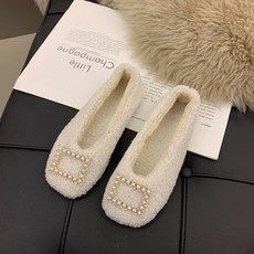 Makone 보온 시대적 풍모 플랫슈즈