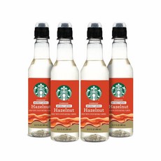  스타벅스 헤이즐넛 커피 시럽 360ml 4병-홈카페 Starbucks Naturally Flavored Coffee Syrup Hazelnut, 4개 