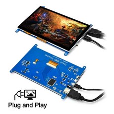 산업용 모니터 7 인치 HDMI 호환 TFT 터치 스크린 LCD 디스플레이 라즈베리 파이 3 모델 B 파이 4 컴퓨터 TV 박스 DVR