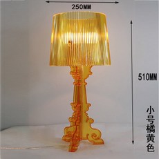 카르텔 크리스탈 조명 탁상 KARTELL 부지 아크릴 침대 스탠드, 작은 주황색 직경 25X51cm_전원 스위치 버튼