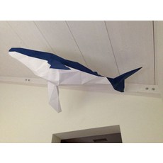 1.5M 대형 고래 페이퍼 아트 크래프트 DIY 종이 3D 인형 토이 커팅 도안 집에서할수있는취미, 단일옵션, 06. 미색 진주 빛 버전 (가위
