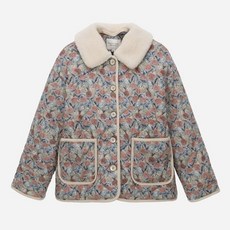  써스데이아일랜드 덤블 카라 패턴 퀼팅 점퍼 T238MJP301W 