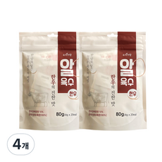 요리여왕 알육수 자연 한알 한우맛, 80g, 4개