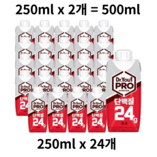 오리온 닥터유 프로 드링크 단백질 프로틴 초코, 500ml, 12개