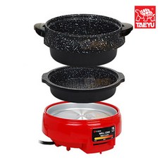 태유 주물 멀티 쿠커 전기그릴 분리형 TC-N8500G 전골냄비 3L, 1개 - 8500g