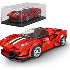 Mould King 스피드 챔피언 레이싱 카 빌딩 세트 아크릴 디스플레이 케이스 포함 페라리 448 GTB 슈퍼 270, 01 448 Gtb, 1개