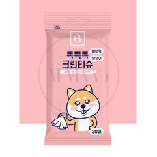 엠비아샵파이브5 크린티슈 30매 발바닥엉덩이용 강아지귀청소 동물용물티슈