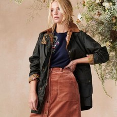 [갤러리아] Barbour(바버)[갤러리아 광교] 로라애슐리X바버 여성 Poplars 왁스자켓 올리브 (LWX1082)