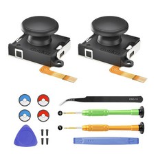 닌텐도 스위스용 굴리킷 홀 감지 조이스틱 / 스위치 OLED 수리 교체 표류 없음, [01] 1 Pair, 1개, for switch, Black