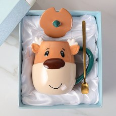 큐티 애니멀 커피 머그잔, 루 돌 프 소스 상자, 1개