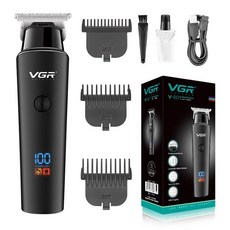 크램프 파이프 v 밴드 클램프 VGR 헤어 트리머 전문 전기 무선 클리퍼 충전식 LED 디스플레이 V 937, 01 with box, 01 with box
