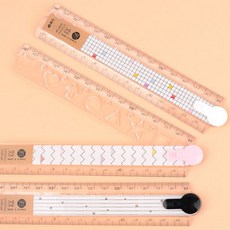 접히는 자 30cm 플라스틱 문구 학용품 초등학생 학교 준비물 산수 도형 그리기 설계 도면 정밀화, 1개