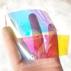 오로라 네일필름 얼음네일 유리네일아트, 블루핑크