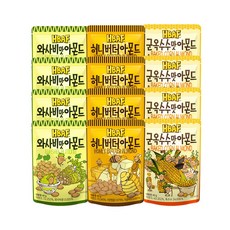 길림양행 HBAF 허니버터 와사비맛 군옥수수맛아몬드 40g x 4개 세트(총12개), 40g X4개 세트(총12개), 12개
