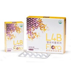 정품)엘포비 플로라(L4B Flora) 유산균 프로바이오틱스 DANISCO 균주 100억 CFU 2개 60캡슐