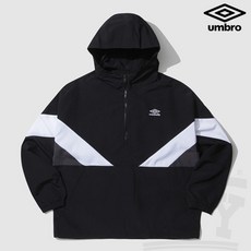엄브로 컬러블록 후드 아노락 UO121CWT25BLK