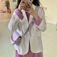 자켓 마의 루즈핏 캐주얼 컬러플 빈티지 데일리룩