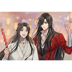 티레오 보석십자수 DIY만들기세트 애니메이션 캐릭터굿즈 천관사복 화련 화성&사련 카툰 일러스트 수제공예 비즈그림 구슬 페인팅게임 취미생활 감압게임 선물키트 액자없음 30종, 30*40cm, 화련_H66