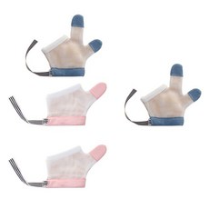 손가락빨기방지 손빨기방지 손빠는아기 손톱물어뜯기방지 빠는 엄지 손가락 중지 아기 장갑 아이 유아 식사 손 안티 통기성 방지 빨판 보호기 스크래치 키트 패브릭, [01] 12.5X7X0.5CM, [01] Assorted Color