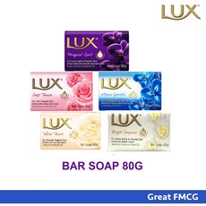 말레이시아 럭스 향 비누 클렌징 민감성 Lux Fragrance Bar Soap 80g x 5개
