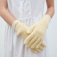 벤시몽 당일출고23FWFINGER HOLE GLOVES - BUTTER CREAM -인증