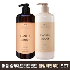 미쟝센 스킨케어 퍼퓸 샴푸&트리트먼트 (블랑쉬앤우디) 세트 각 900ml, 1세트