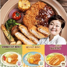 빅마마 그레잇 돈까스 국내산 한돈 100% 등심+모짜렐라+체다치즈+소스 돈가스 세트, 등심1팩+모짜렐라1팩+체다치즈1팩+소스1