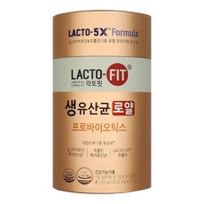 종근당 건강 락토핏 로얄 생유산균 홈쇼핑 방송 전인화 유산균 뉴산균 프롤린 실크피브로인 프리 프로 포스트 신 바이오 티스 틱스 텍스 택스 스틱 식약처 인증 인정 장건강 기능 식품, 1개, 60포 (2개월분)
