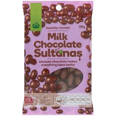 울워스 밀크 초콜릿 술타나 190g Woolworths Milk Chocolate Sultanas 190g, 옵션없음, 옵션없음