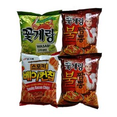 빙그레 꽃게랑 불짬뽕 70g x 2p + 고추냉이 70g + 스모키베이컨칩 70g, 1세트