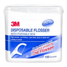 3M Fine Slider一次性牙線棒, 150支, 1盒