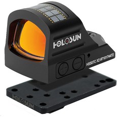 Holosun HS507C Open Reflex Red Dot Visor + 변경 가능한 2MOA 포인트 32MOA 원형 거부 태양 전지 및 글, 한개옵션0
