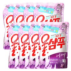 울샴푸 퍼플라일락 리필, 1.3L, 8개