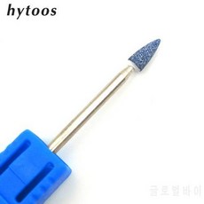HYTOOS 블루 커런덤 콘 네일 드릴 비트 3/32 로터리 세라믹 스톤 버니 매니?, 상세내용참조