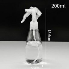 260706 휴대용 스프레이 병 물 로션 에센스 리필 가능 소형 여행 플라스틱 청소 핸드 60-300ml, 200ml-Transparent, 1개
