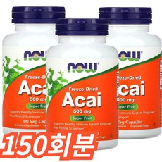 Now Foods Acai 500mg 베지 캡슐, 360회분, 1개