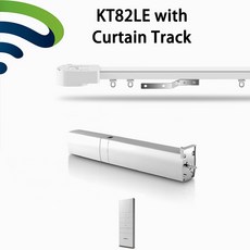 충전식 모터 kt82le dc 자동 커튼 모터 + 커튼 레일 트랙 dc2700 원격 컨트롤러 라이트 터치 시작|curtain rail track|automatic curtain, 1개, motor with 2m rail, 단일