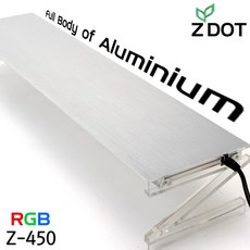 샘아쿠아 ZDOT 지닷 슬림 LED조명 Z-450 실버 45cm (RGB 수초조명), 1개