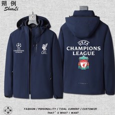 리버풀 챔피언스 리그 우승 UCL 바람막이 윈드 브레이커 환절기 집업 후드 후드티 상의 옷 의상 자캣 재킷