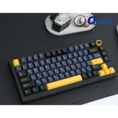 큐센 풀윤활 가스켓 유무선 기계식 키보드, 0 블랙, 0 큐센 Q75 PBT (정품), 저소음 라임축