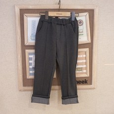 치크 올 겨울 우리 아이의 댄디함을 위한 멜란지 그레이 컬러 슬렉스 팬츠