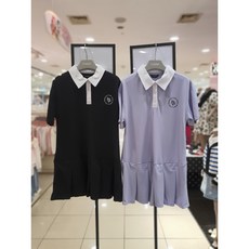 셀덴 [동아백화점 수성점] SS시즌 쿨케어 시원한 쿨론 러브 포인트 기본 카라 PQ 카라 밑단 주름 원피스 EDOM23321-01