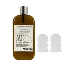 뮤센트 ABC 비거 바디워시 멜로우옐로우 300ml + 바디글로브 2개 _저자극 스크럽 매끈 촉촉 바디 셀룰라이트 관리