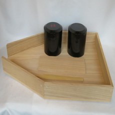 (연말 재고 ◇특매품)(특매품) 잎차 깔때기(호두판・헤라 첨부)・안가 일쌍 「조차입」세트〈부가세 포함・송, 1개