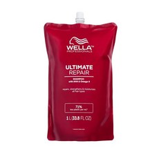 웰라 프로페셔널 얼티밋 리페어 샴푸 손상된 모발을 위한 전문가용 경량 크림, 33.8 Ounce (Pack of 1), 1개, 1L