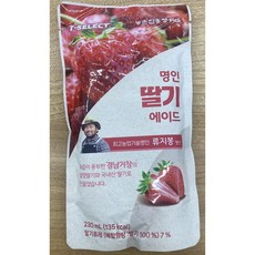 [7-SELECT] 명인 딸기에이드 230ml 아이스음료 파우치형 음료수 과일 사무실 탕비실 어린이 간식, 10개