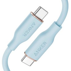 앤커 3세대 파워라인 플로우 USB C-C타입 PD 고속충전 100W 케이블, 90cm, 미스티 블루, 1개