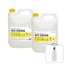 지오클린 퓨어 주방세제 4L x 2개＋공병 1L